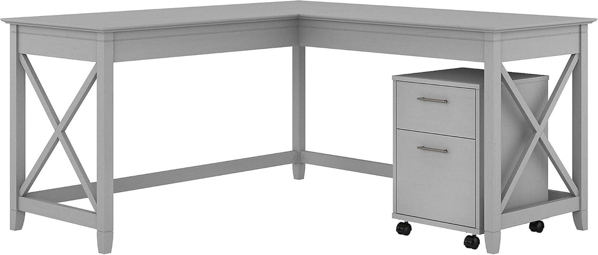L Shaped Desk with 2 Drawer Mobile File Cabinet P88690