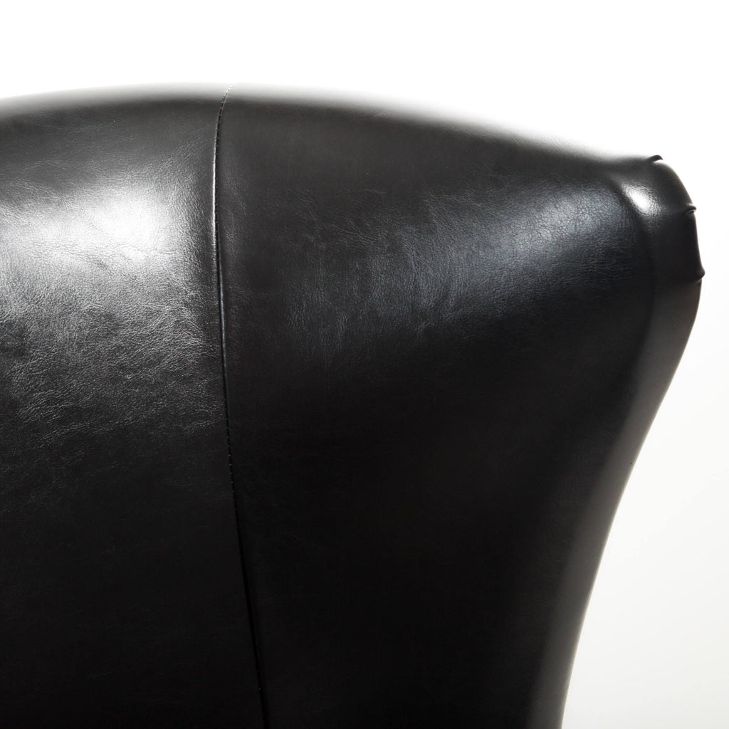 Black High Back Wing Chair J429