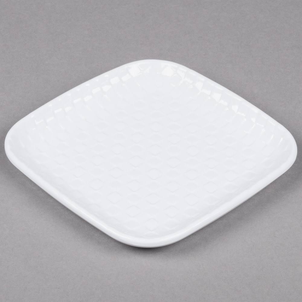 White Square Melamine Plate P826