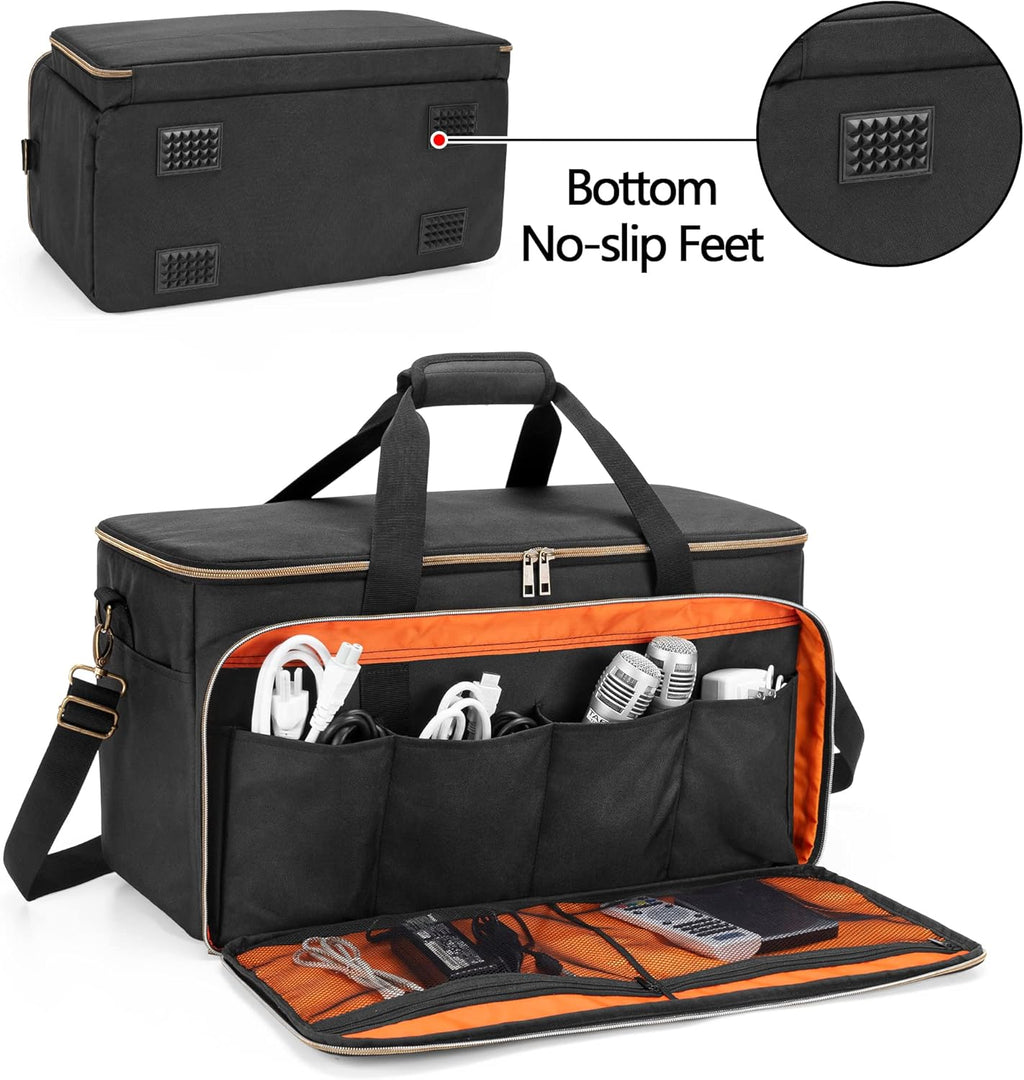 Large Travel DJ Cable File Bag with Detachable Divider and Padded Compartment M69026