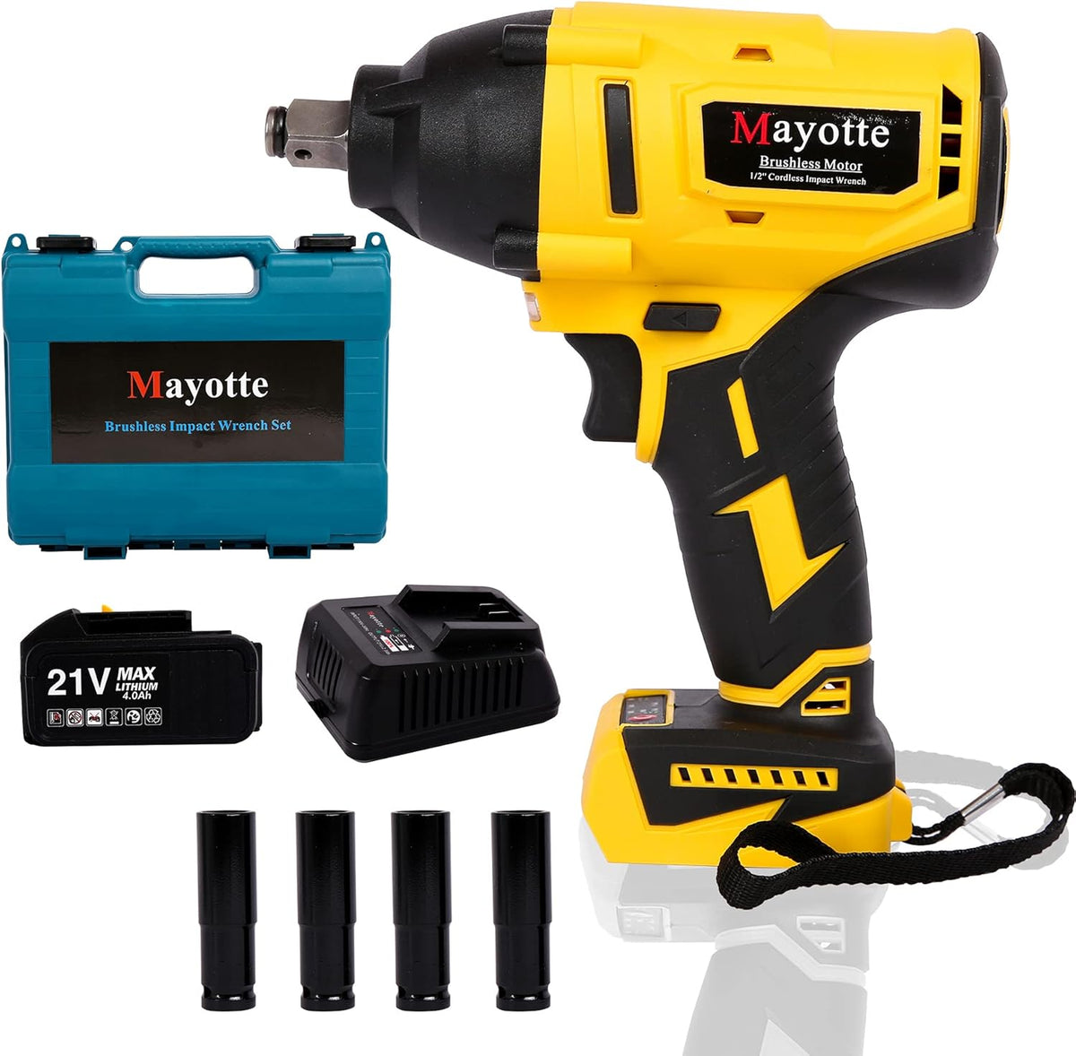 Cordless Brushless 1/2 inch Impact Wrench Kit 21V 460 Ft-lbs G782