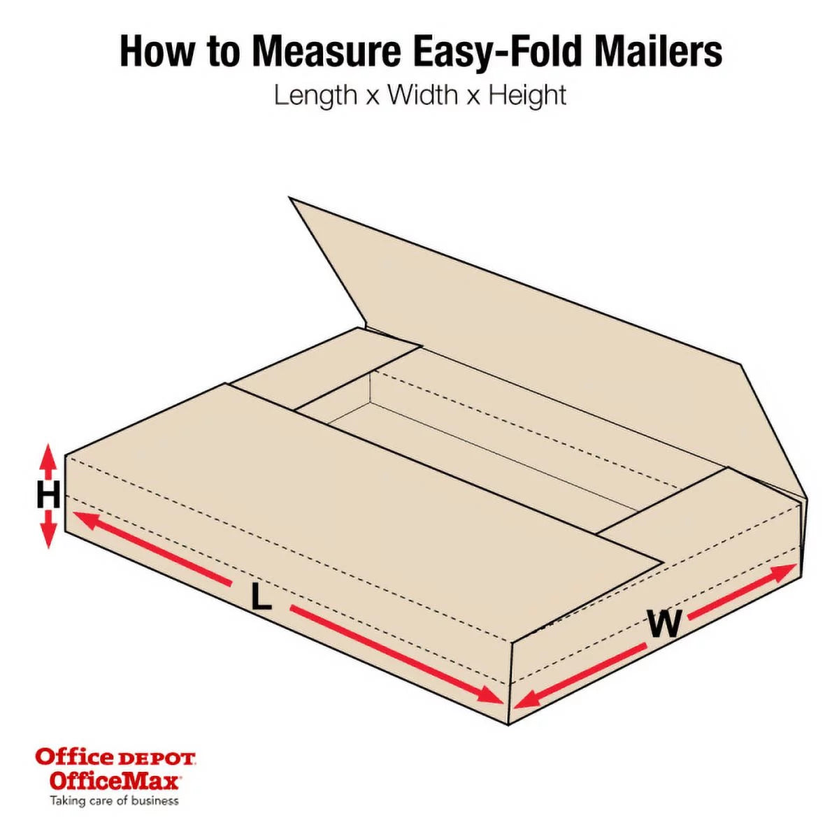 Kraft Easy-Fold Mailers, Pack Of 50 L5040