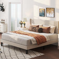 Queen Bed Frame with Wingback Headboard H56270