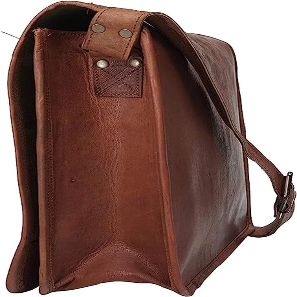 Goat Leather Canvas Messenger Bag B68923