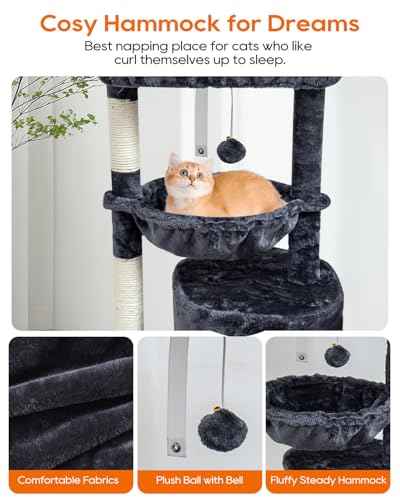 Small Cat Tree with Scratching Post and Cradle Z864037