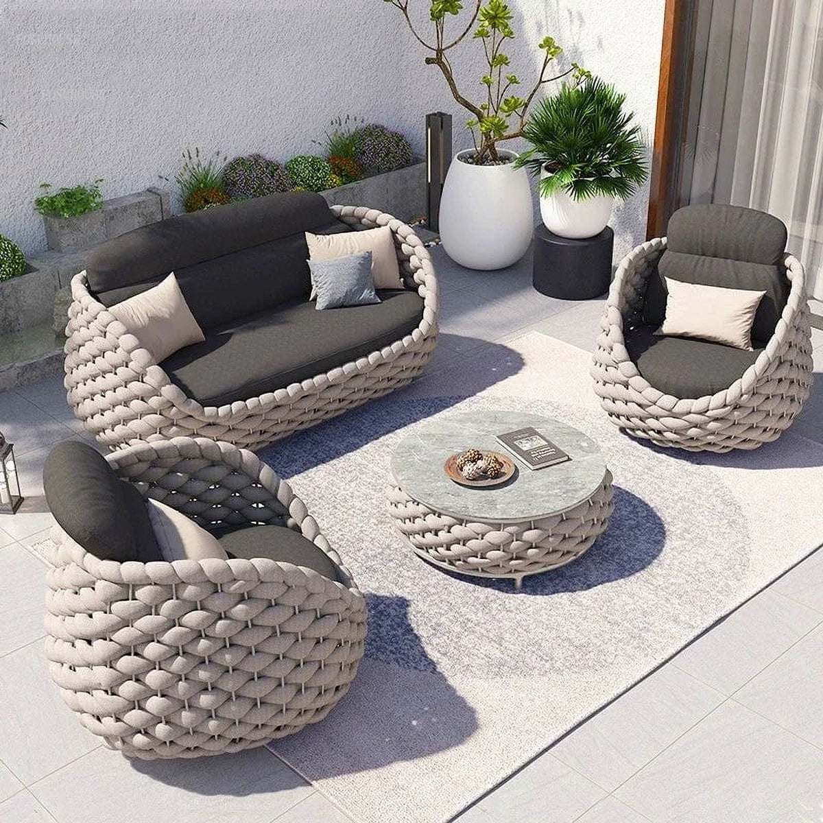 Rattan Chair with Backrest L344871