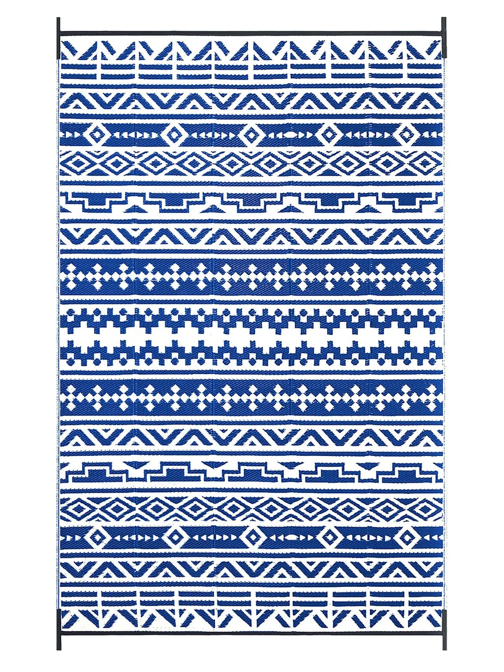 5'x8' Waterproof Outdoor Rugs Black & White E369