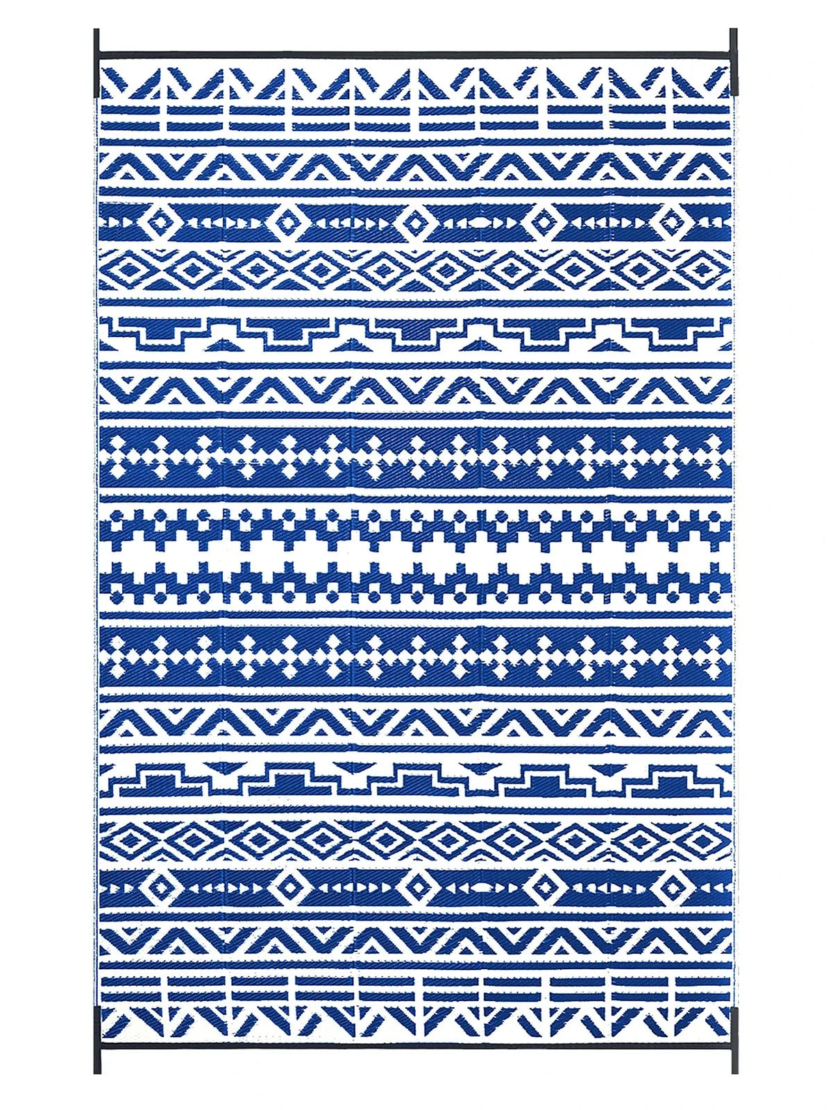 5'x8' Waterproof Outdoor Rugs Black & White E369