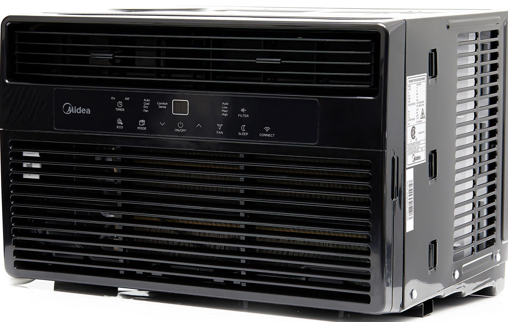8,000 BTU Smart Window Air Conditioner with Remote, Black G331
