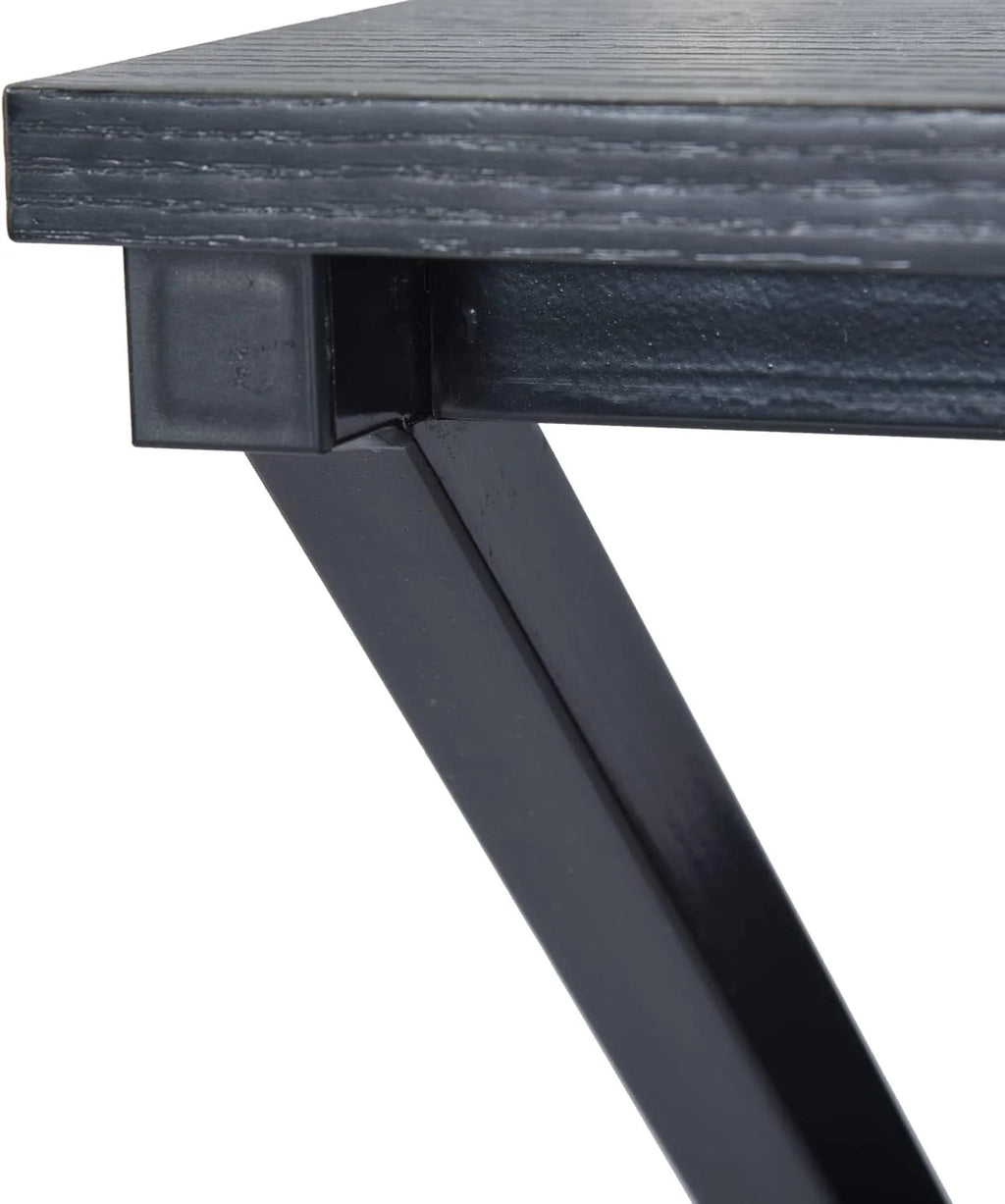 39.4 inch Black Desk with Storage Shelves X49347