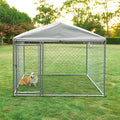 Large Outdoor Dog Kennel with Galvanized Chain Link T400