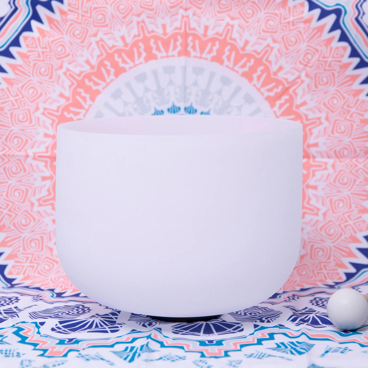 Frosted Heart Chakra Quartz Crystal Singing Bowl 8 inch O564355