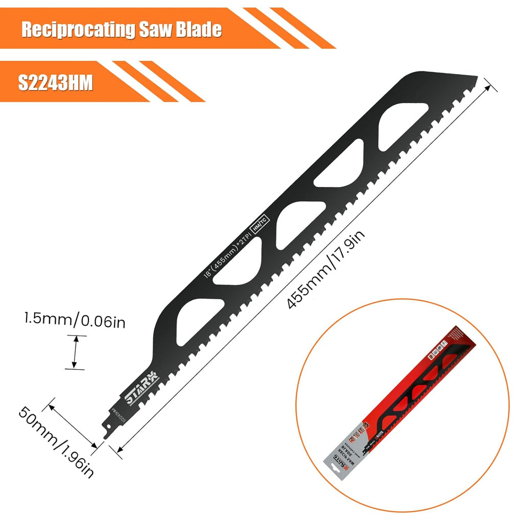 Reciprocating Saw Blades, Hard Alloy Masonry Blade, 12in/305mm L977