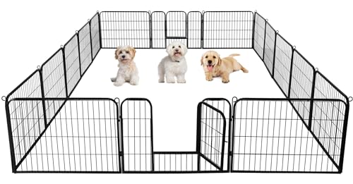 24-Inch 6 Panel Black Pet Playpen O154