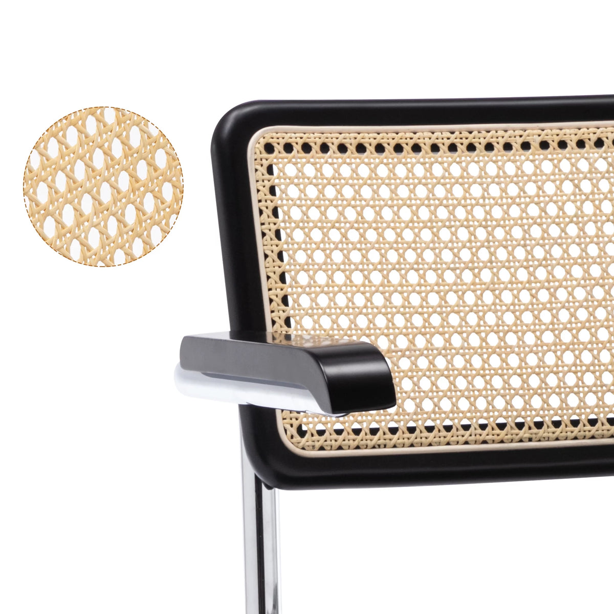 Green Faux Leather Swivel Office Chair with Rattan Back N132461