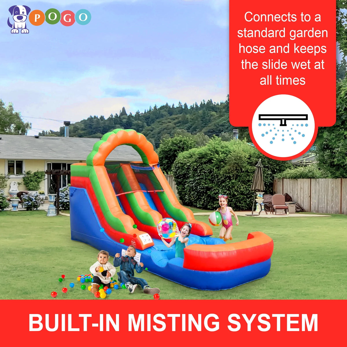 Inflatable Water Slide with Blower, 12 ft I28113