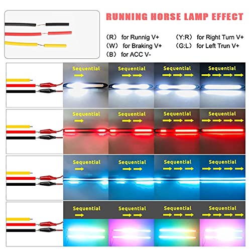 12V Waterproof LED Daytime Running Lights Strip 2Pcs X5532