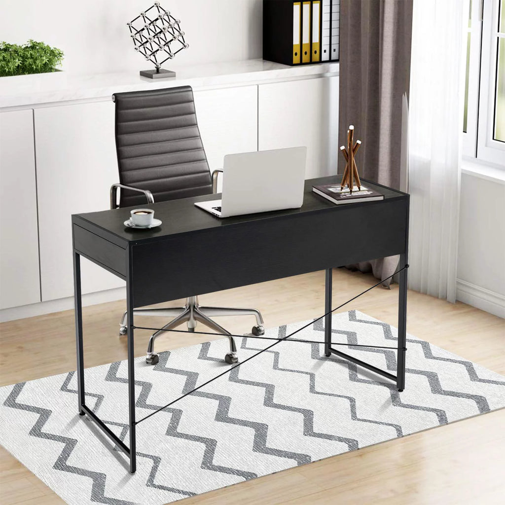 Black Computer Desk with Drawers I862