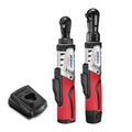 12V Li-Ion Cordless 1/4 inch & 3/8 inch Brushless Ratchet Wrench Combo Tool Kit E631211