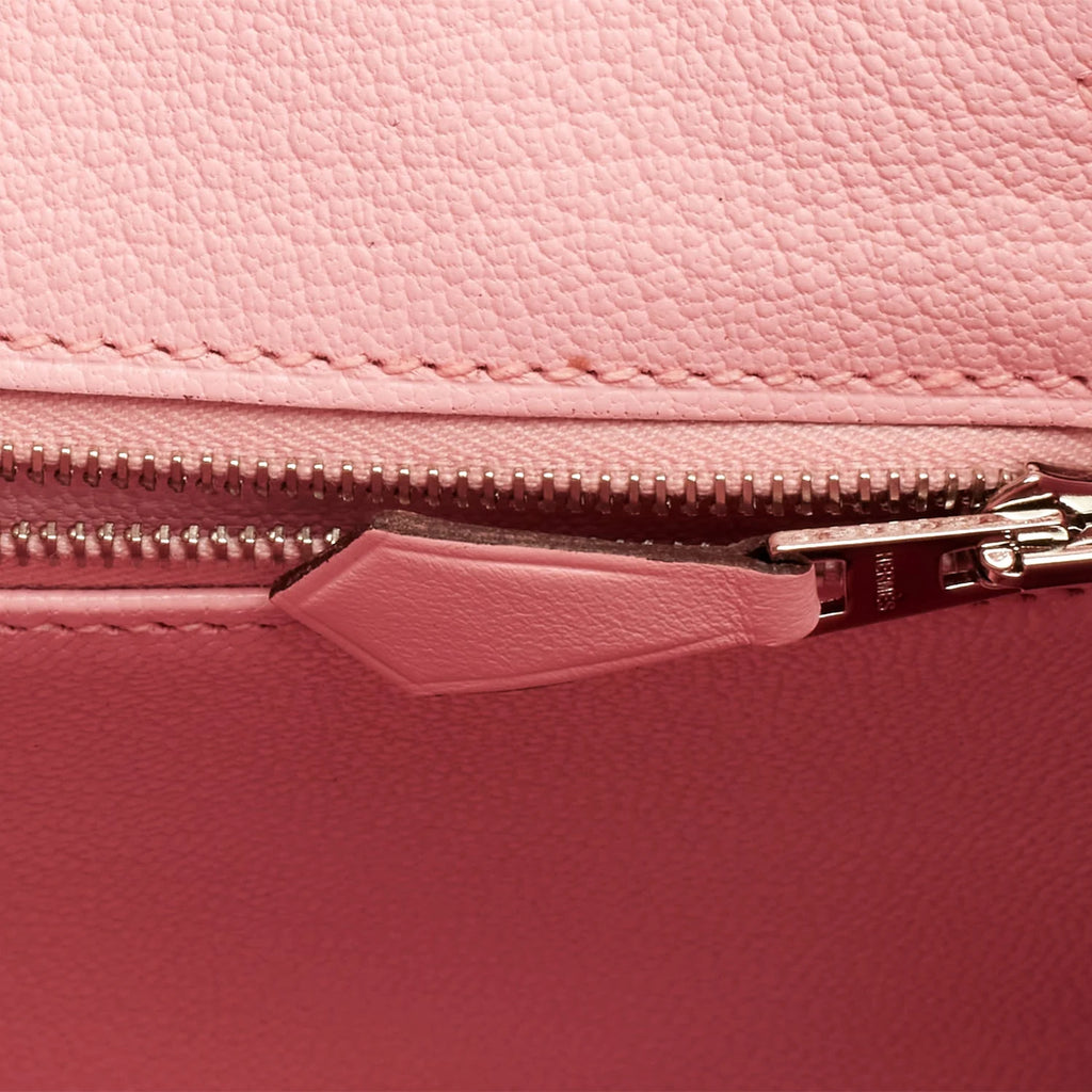 Birkin 25 Rose Sakura Palladium Hardware J2153