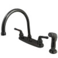 Black Nickel Two-Handle Kitchen Faucet with Side Sprayer B27672