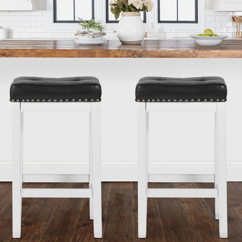 Set of 2 PU Leather Bar Stools I445