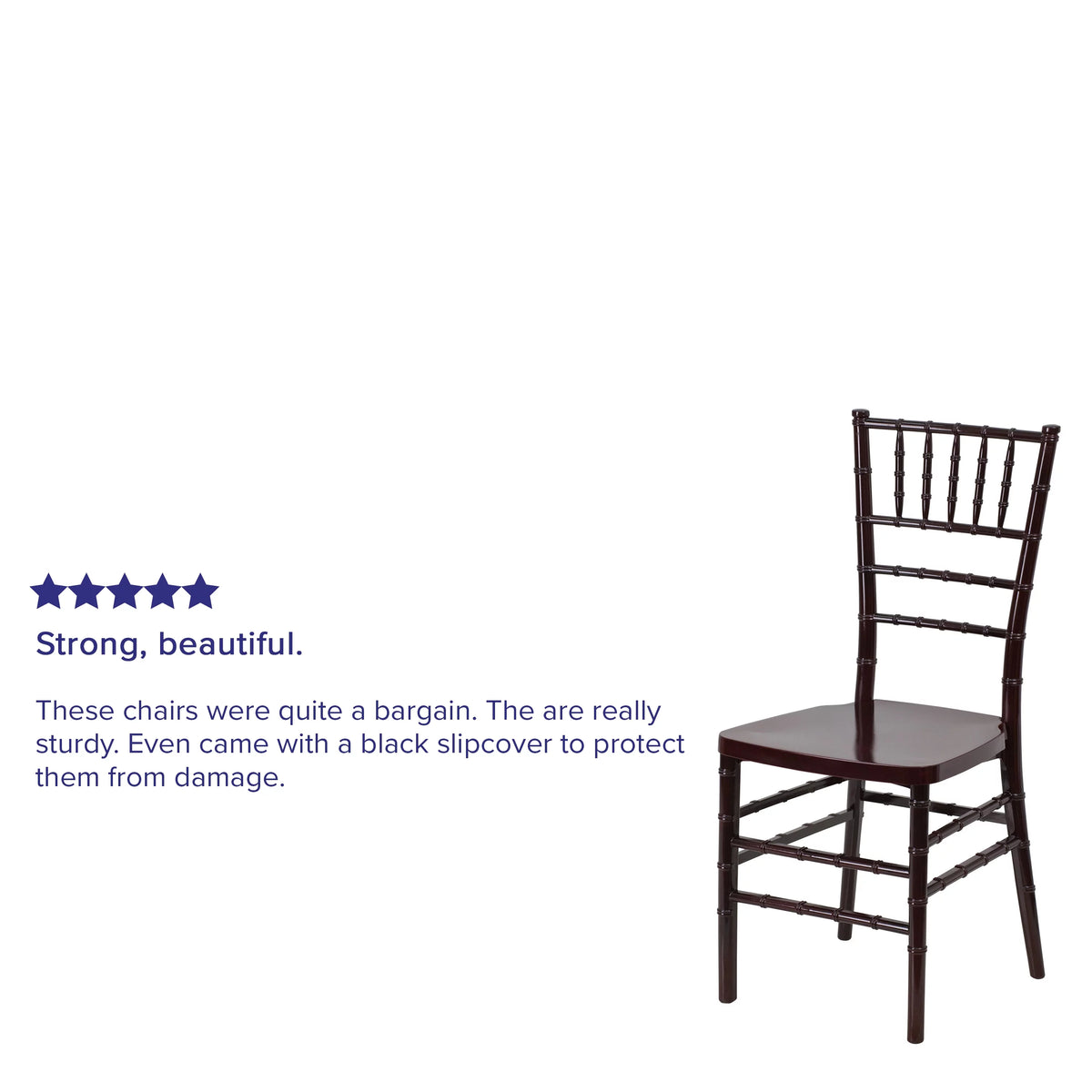 Mahogany Resin Stacking Chiavari Chair B68377