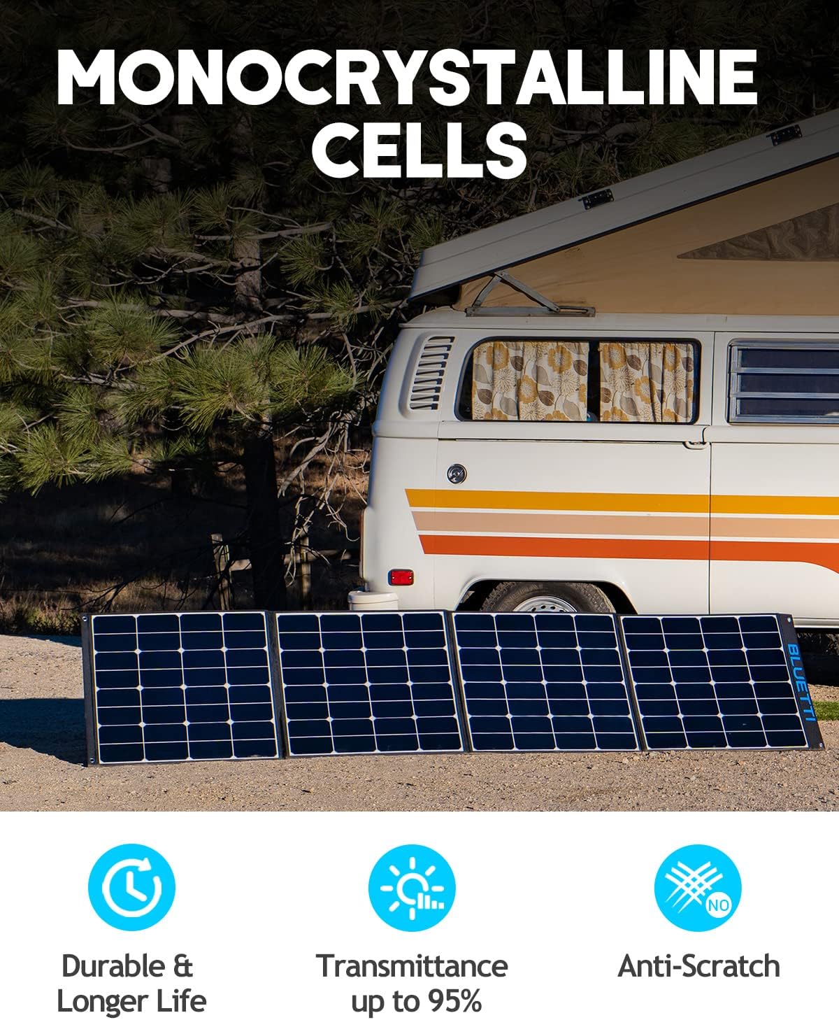 350W Foldable Solar Panel with Adjustable Kickstand J7349