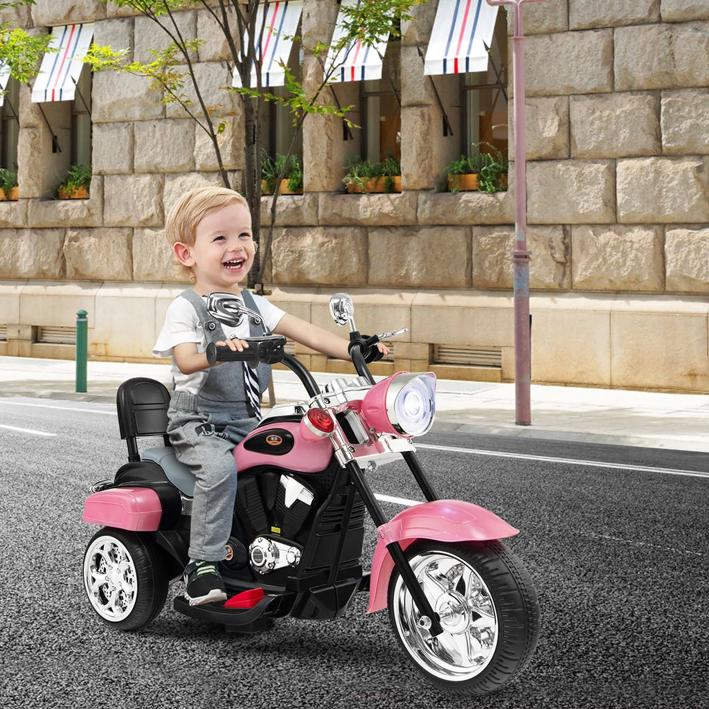 3 Wheel Kids Ride On Motorcycle 6V Battery Powered White B703