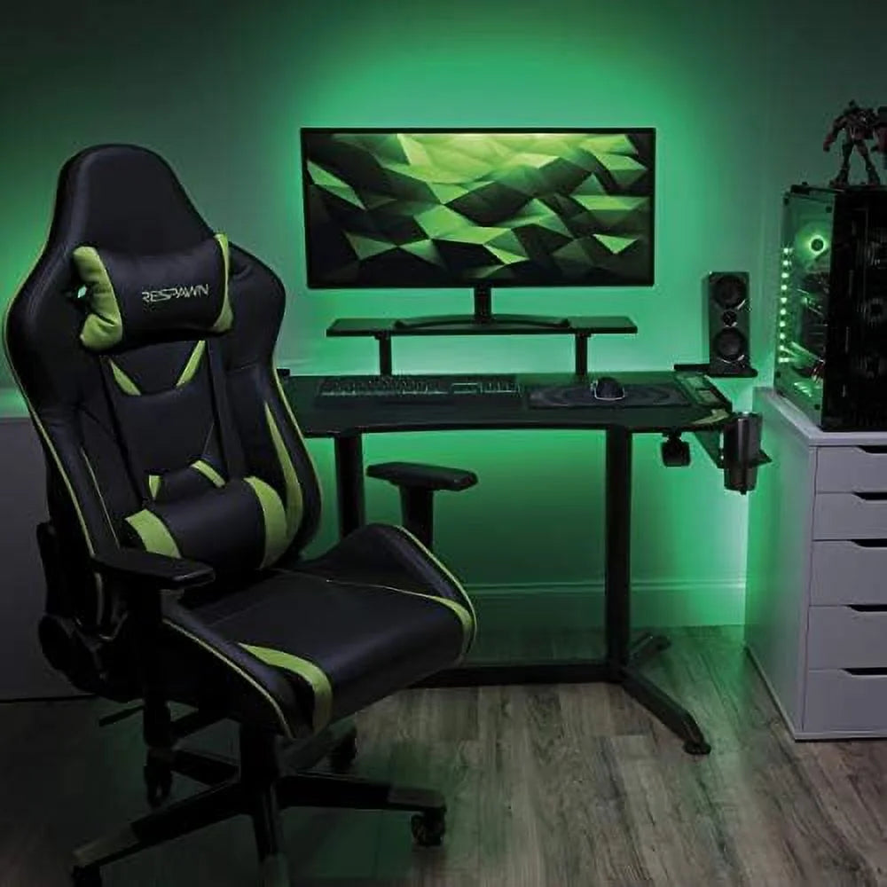 Height Adjustable Green Gaming Desk R7970