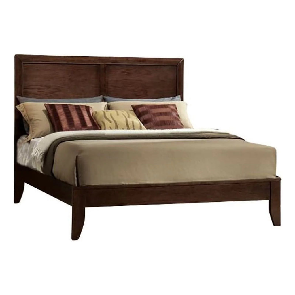 Queen Panel Bed Frame in Espresso with Headboard A568