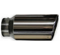 15" Polished SS Bolt On Exhaust Tip Rolled Angle Cut 5" Inlet 7" Outlet O83287