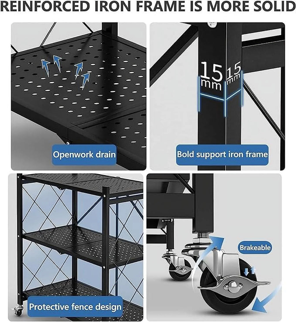5 Tier Storage Shelves with Wheels B2693