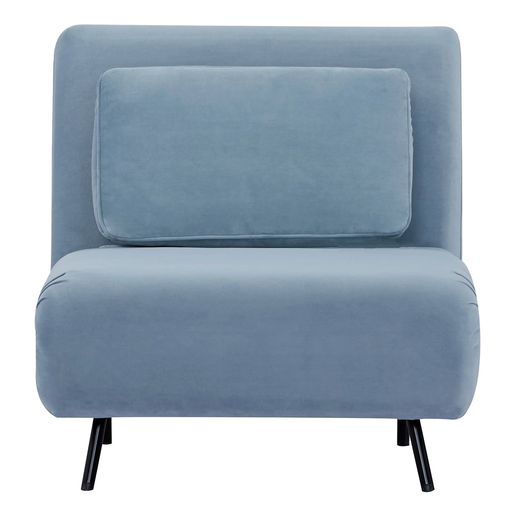 Velvet Blue Convertible Futon Chair Q98795