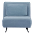 Velvet Blue Convertible Futon Chair Q98795