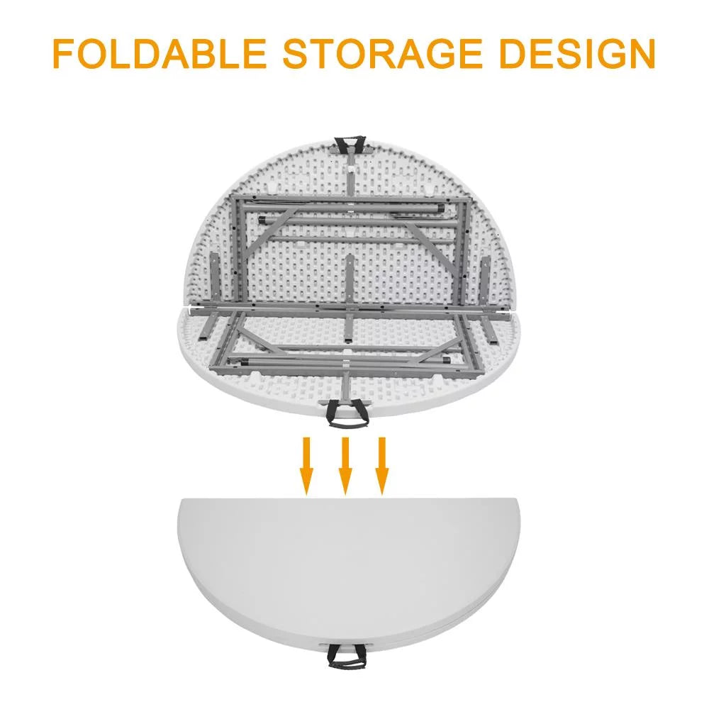 48" Round White Folding Plastic Table H740