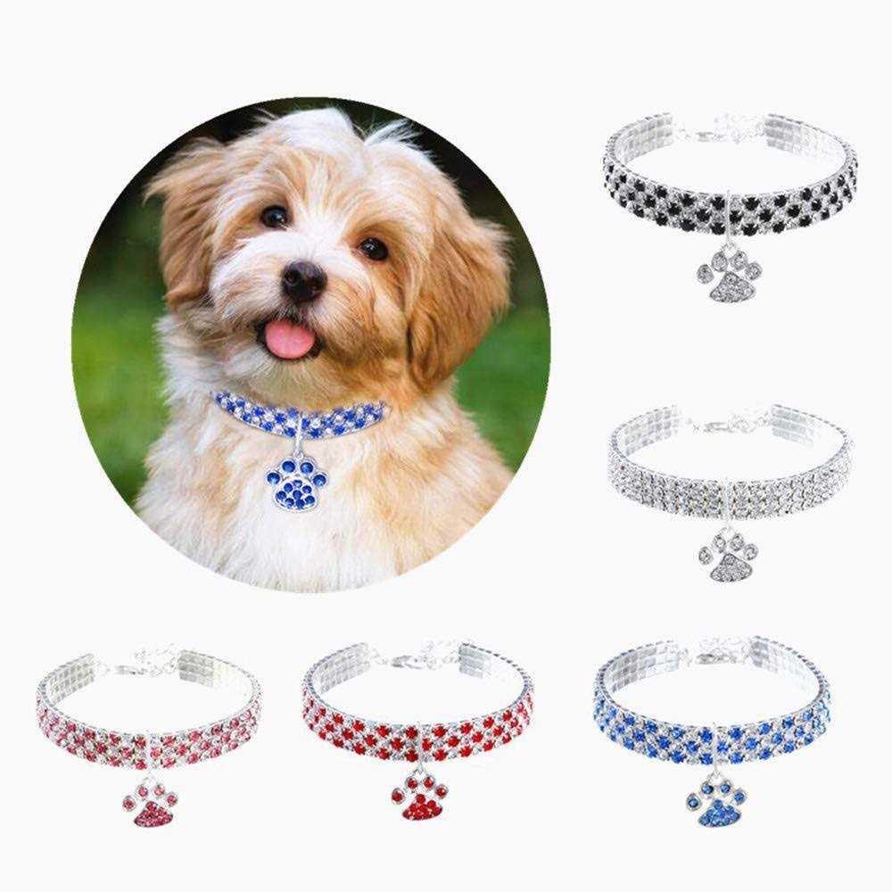 Adjustable Crystal Diamond Pet Collar R48969