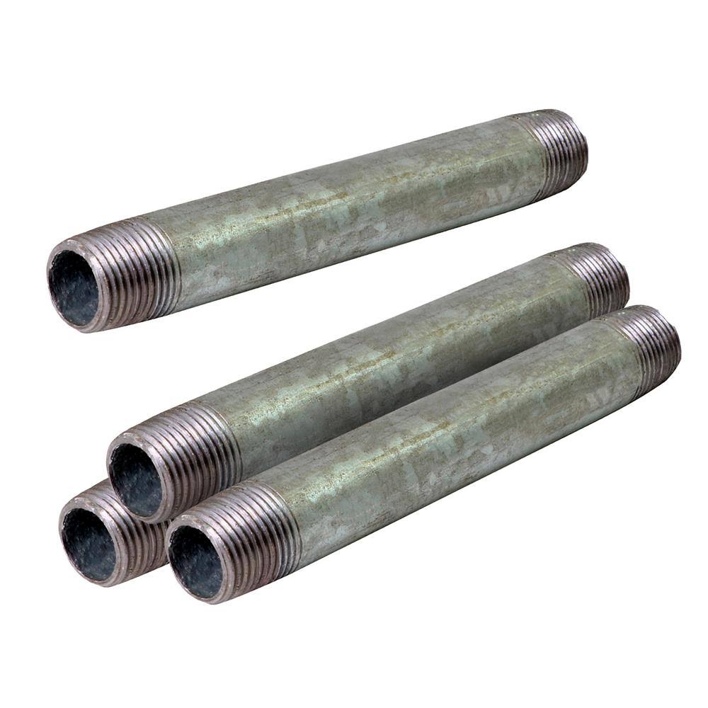Galvanized Steel Nipple Pipe 4-Pack Q3756