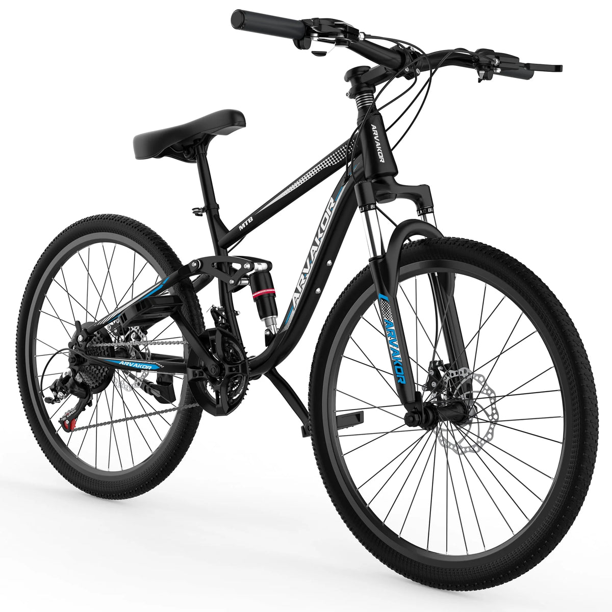 26'' Mountain Bikes 21 Speeds Double Disc Brake Gray S8977
