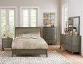 Gray 5pc Wooden Bedroom Set Eastern King Sleigh Bed K672