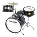 16 inch 3-Piece Kids Junior Drum Set with Adjustable Throne Metallic Black L7496
