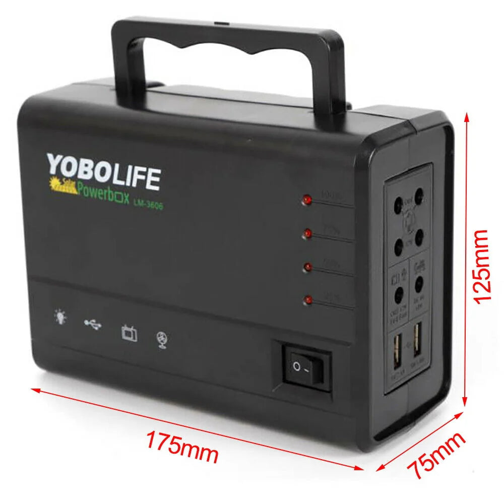 Portable Solar Generator with Solar Panel and LED Lights F1839