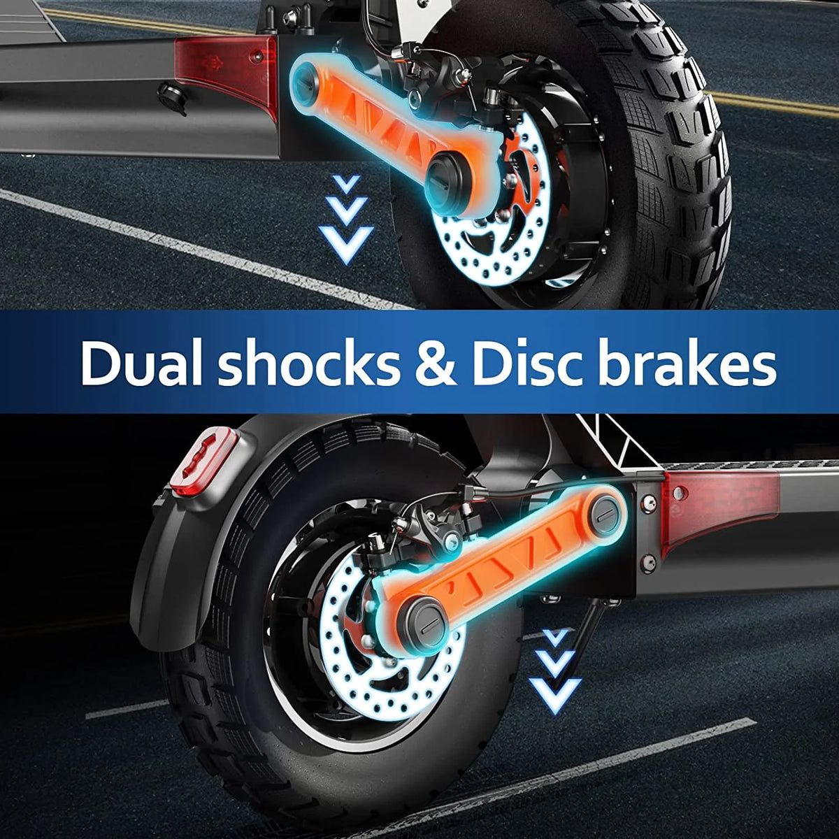Dual Motor Electric Scooter, 2000W Up to 37 MPH & 50 Miles Ranges, 10 Off-Road Tires G750287