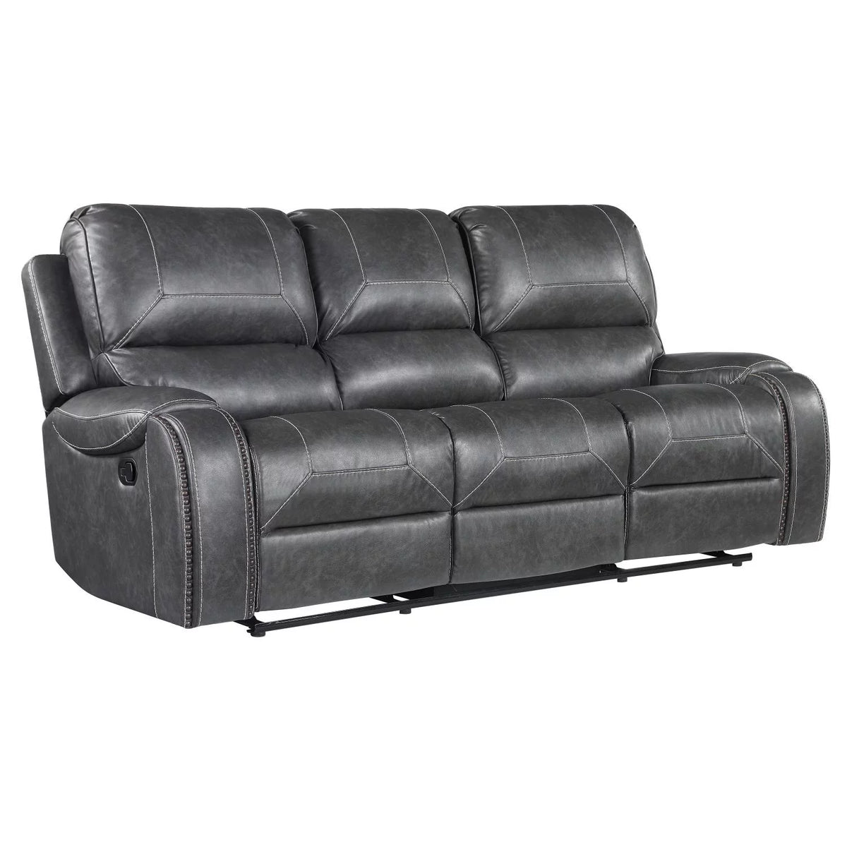 Manual Recliner Sofa Grey A83058