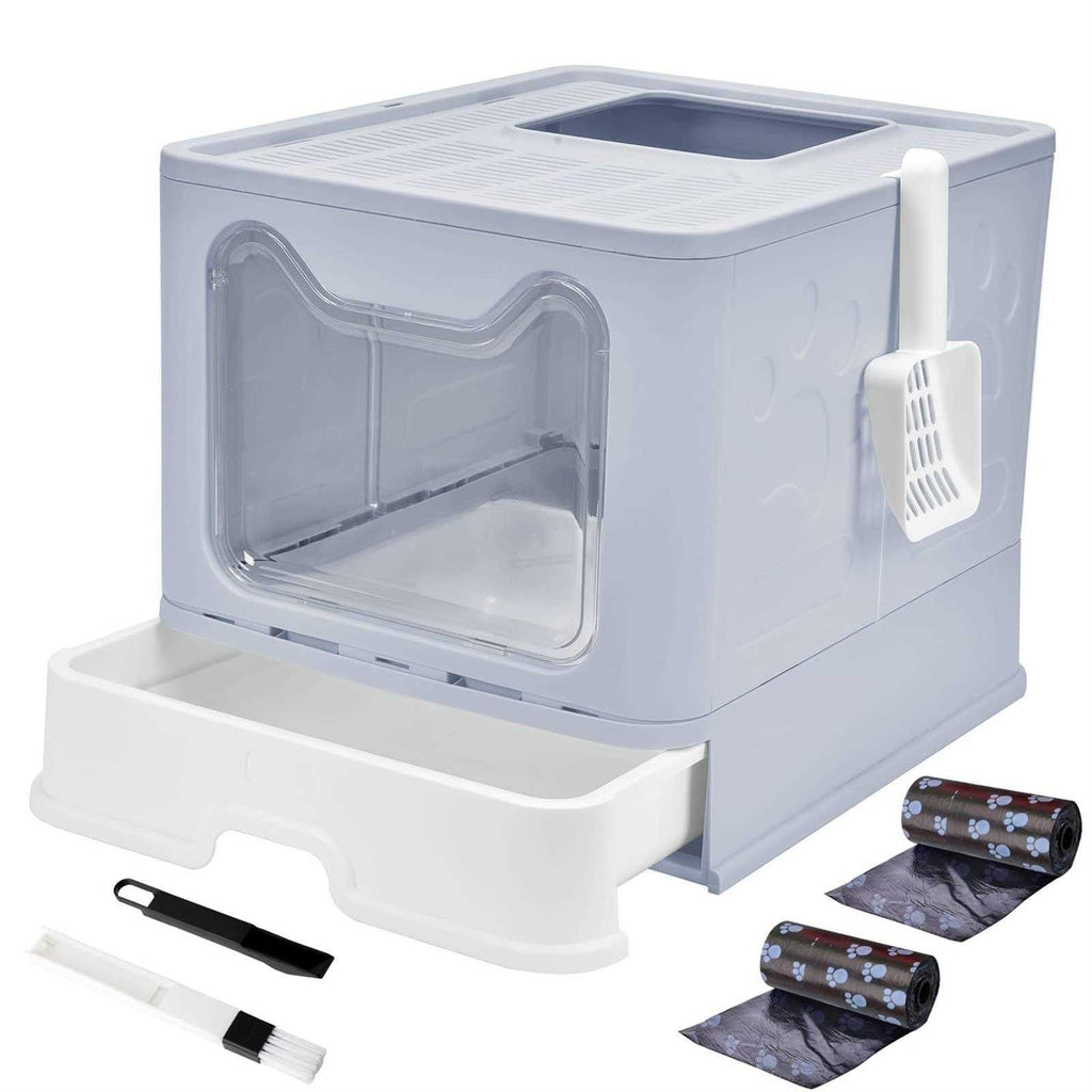 Foldable Cat Litter Box with Lid H243279
