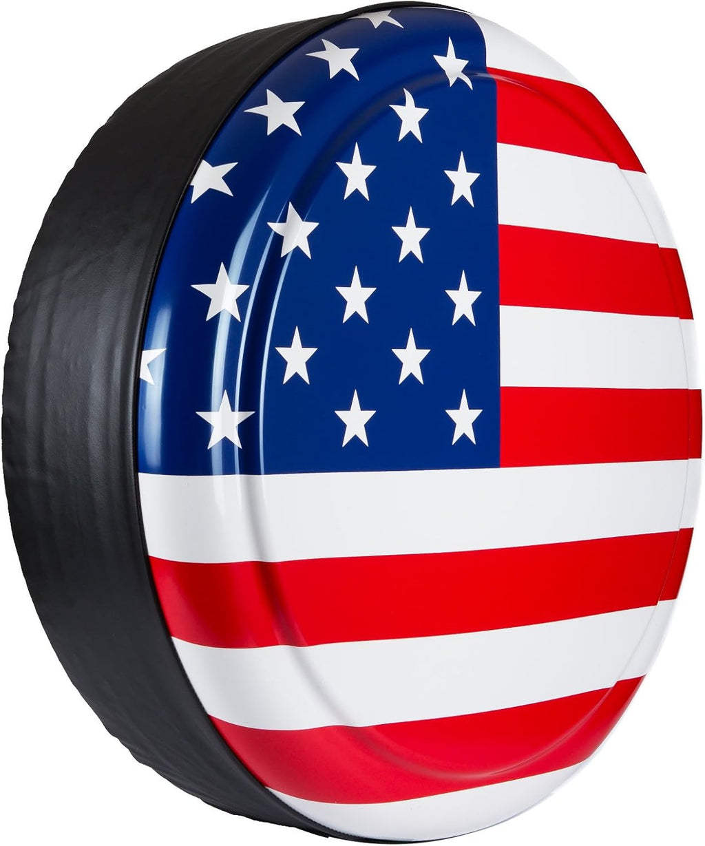 Rigid Tire Cover with American Flag O349673