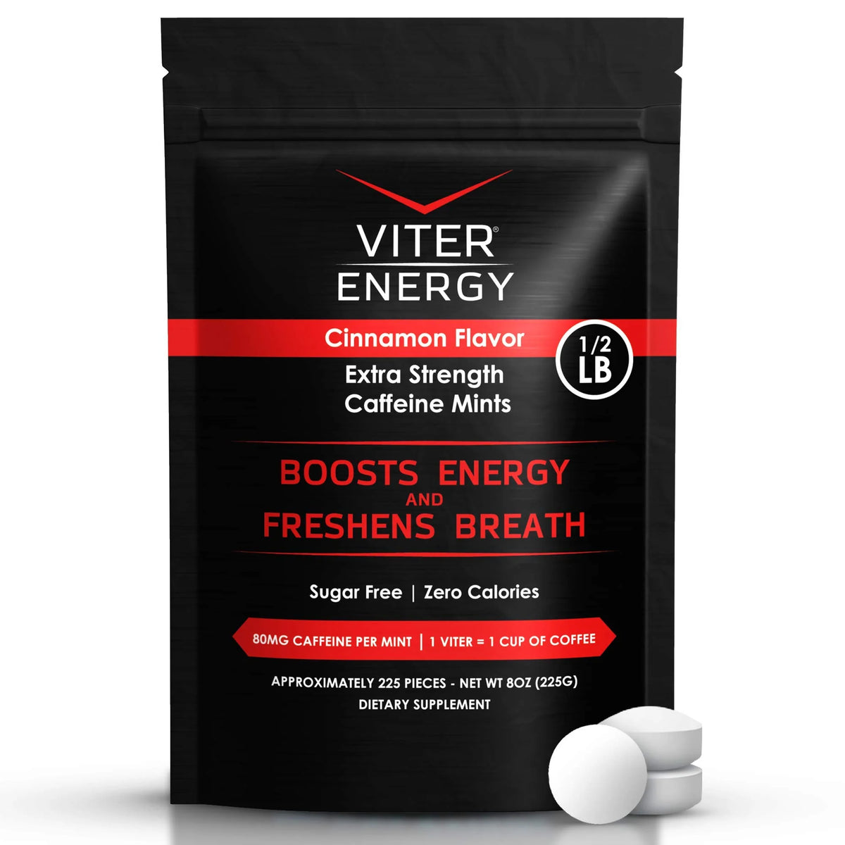 Sugar Free Caffeinated Mints 80mg Caffeine A18162