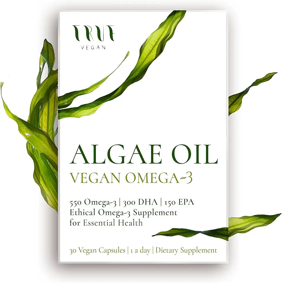 Algae Oil Omega-3 Supplement 550 Omega-3 300 DHA 150 EPA Vegan N4128
