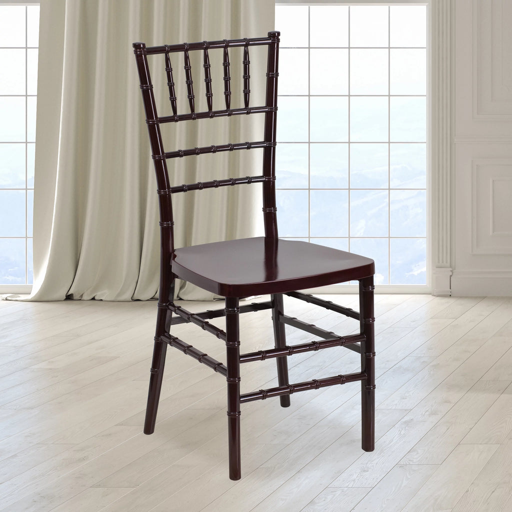 Mahogany Resin Stacking Chiavari Chair B68377