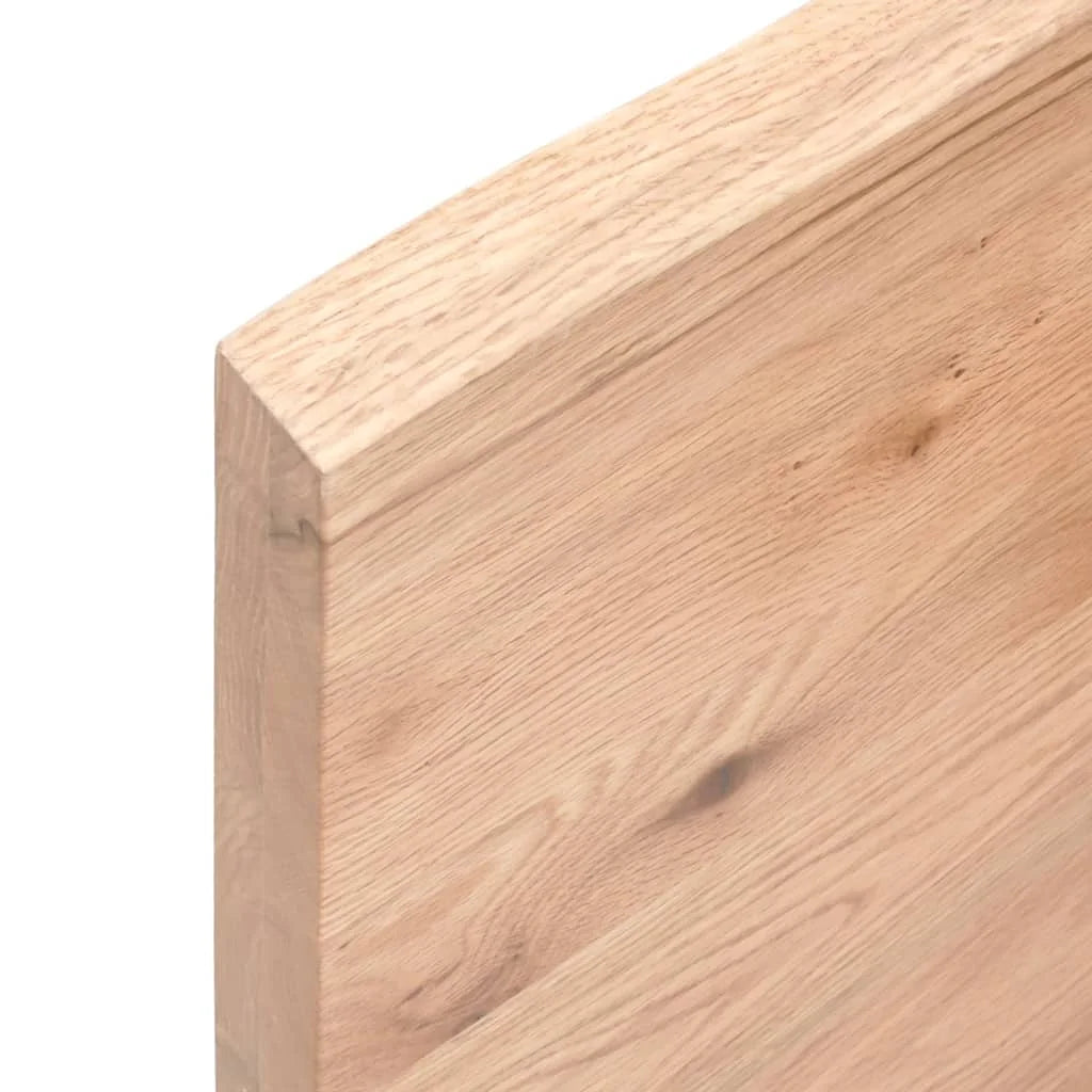Light Brown Solid Oak Wood Wall Shelf 31.5x15.7x1.6 O2265